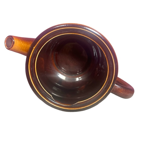 Vtg Red Wing Pottery USA Village Green & Brown Teapot 54oz - Picture 2 of 9